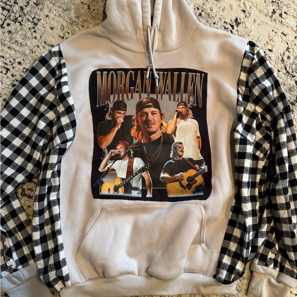 Morgan wallen custom hoodie sweatshirt country music size medium unisex